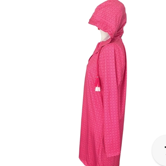 Cabana Life UPF 50+ Pink Hooded Beach Coverup Dress Sun Protection Size Large - Picture 3 of 5